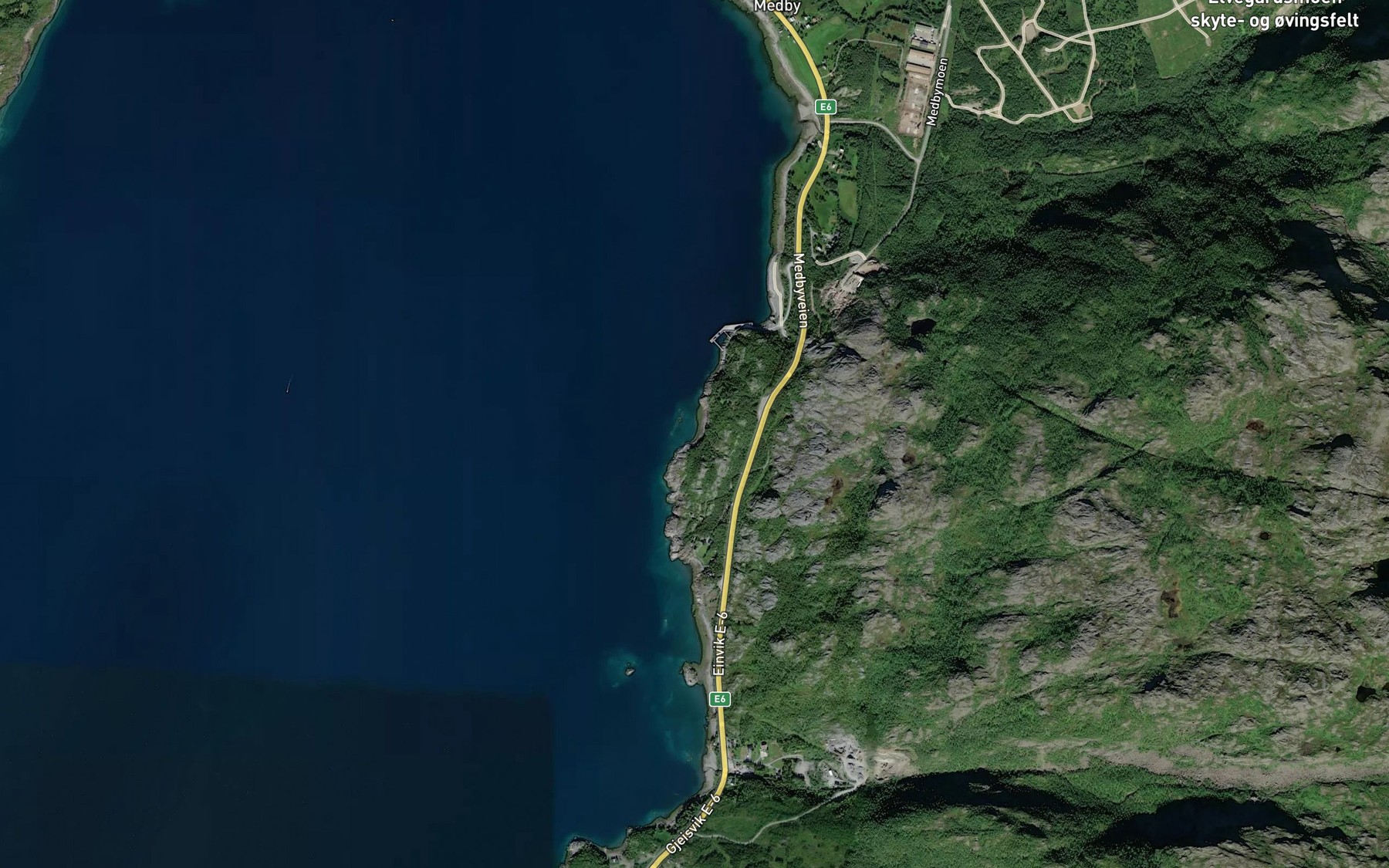 Satellite map of the Kvalvika