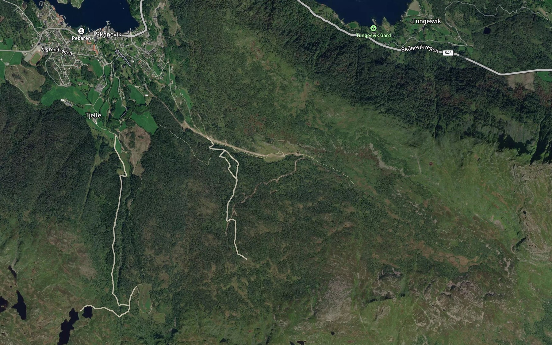 Satellite map of the Ovste Bekkjen