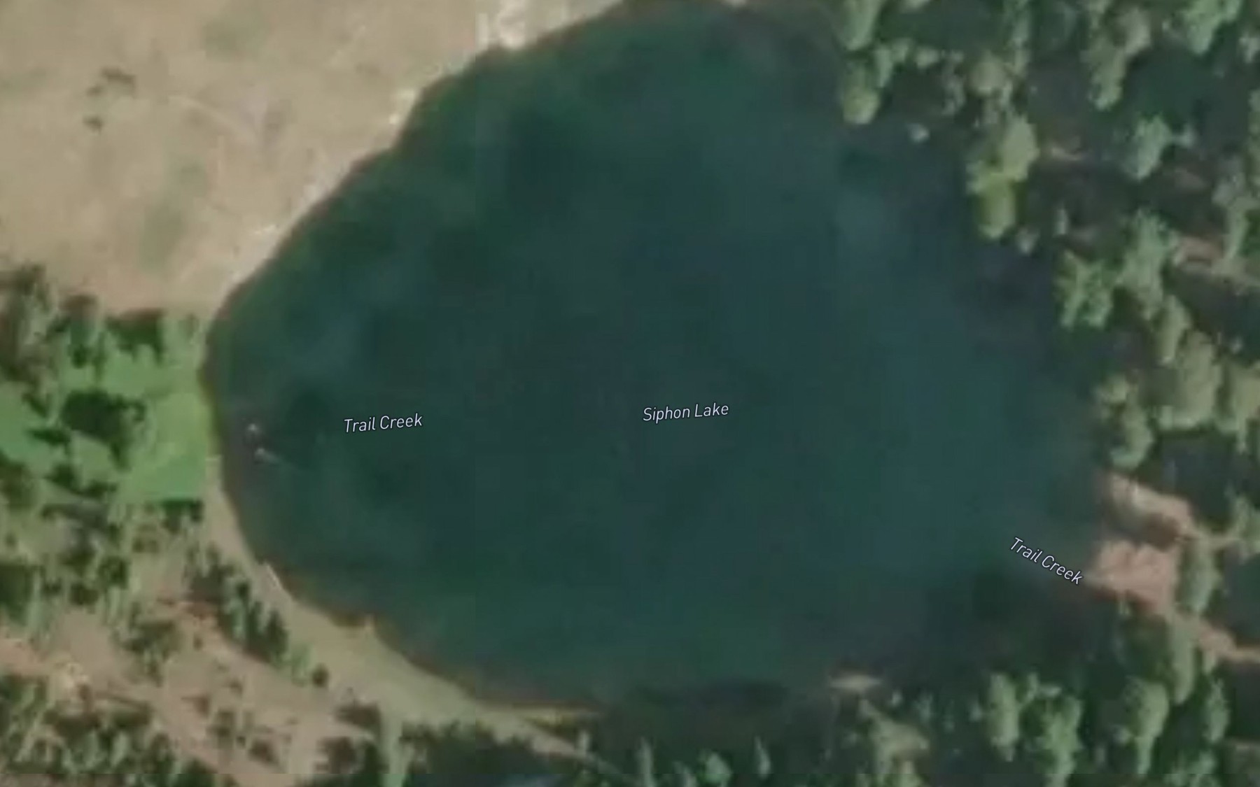 Satellite map of the Siphon Lake