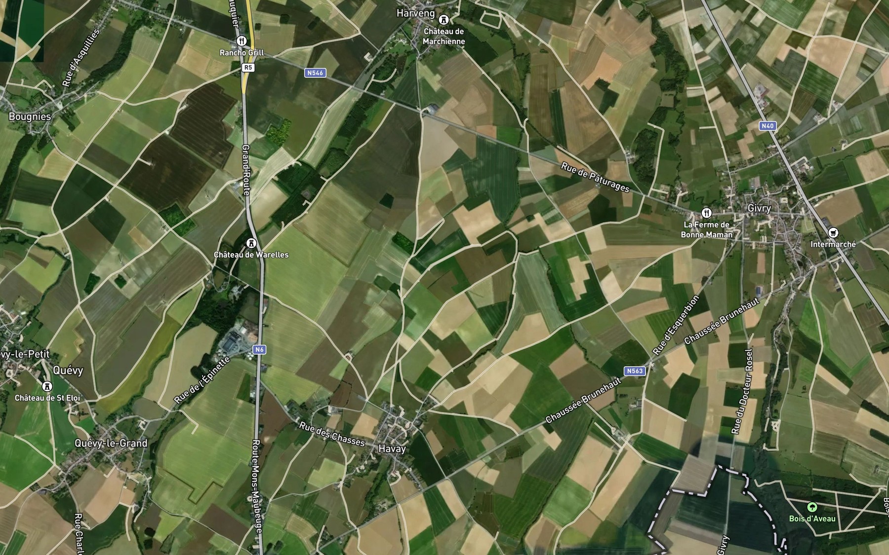 Satellite map of the Coq