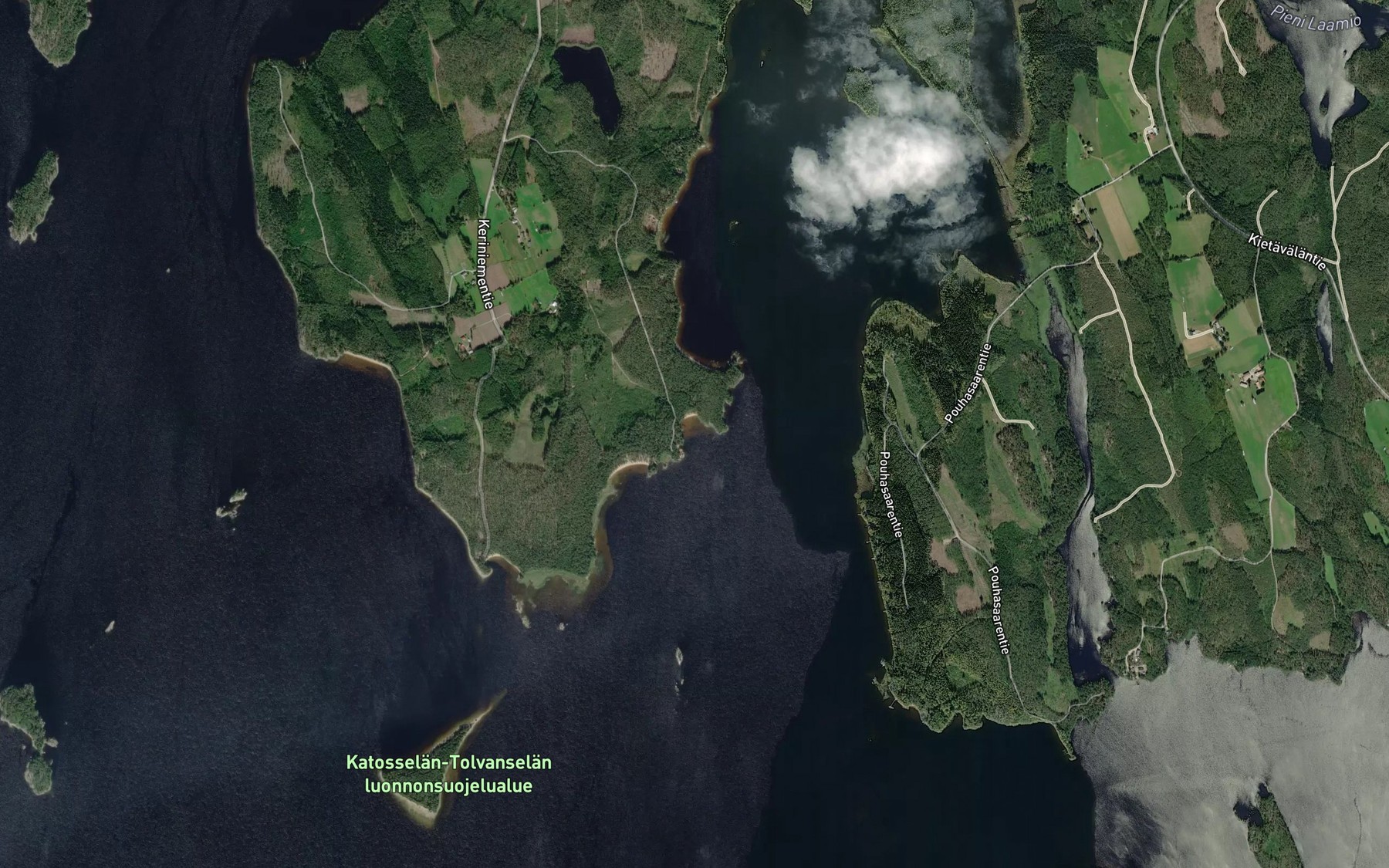 Satellite map of the Pieni-Vehkalo