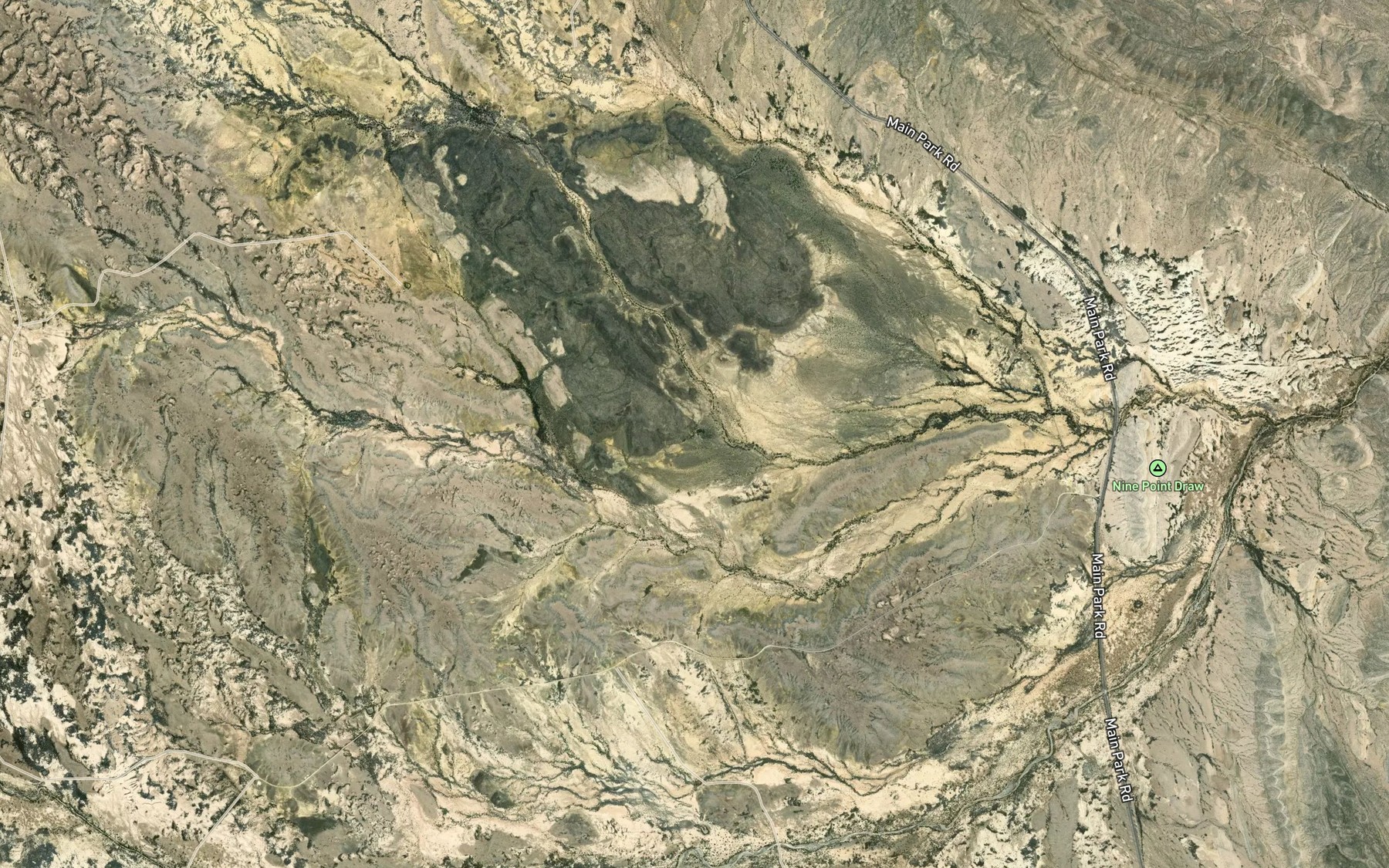 Satellite map of the Bone Spring