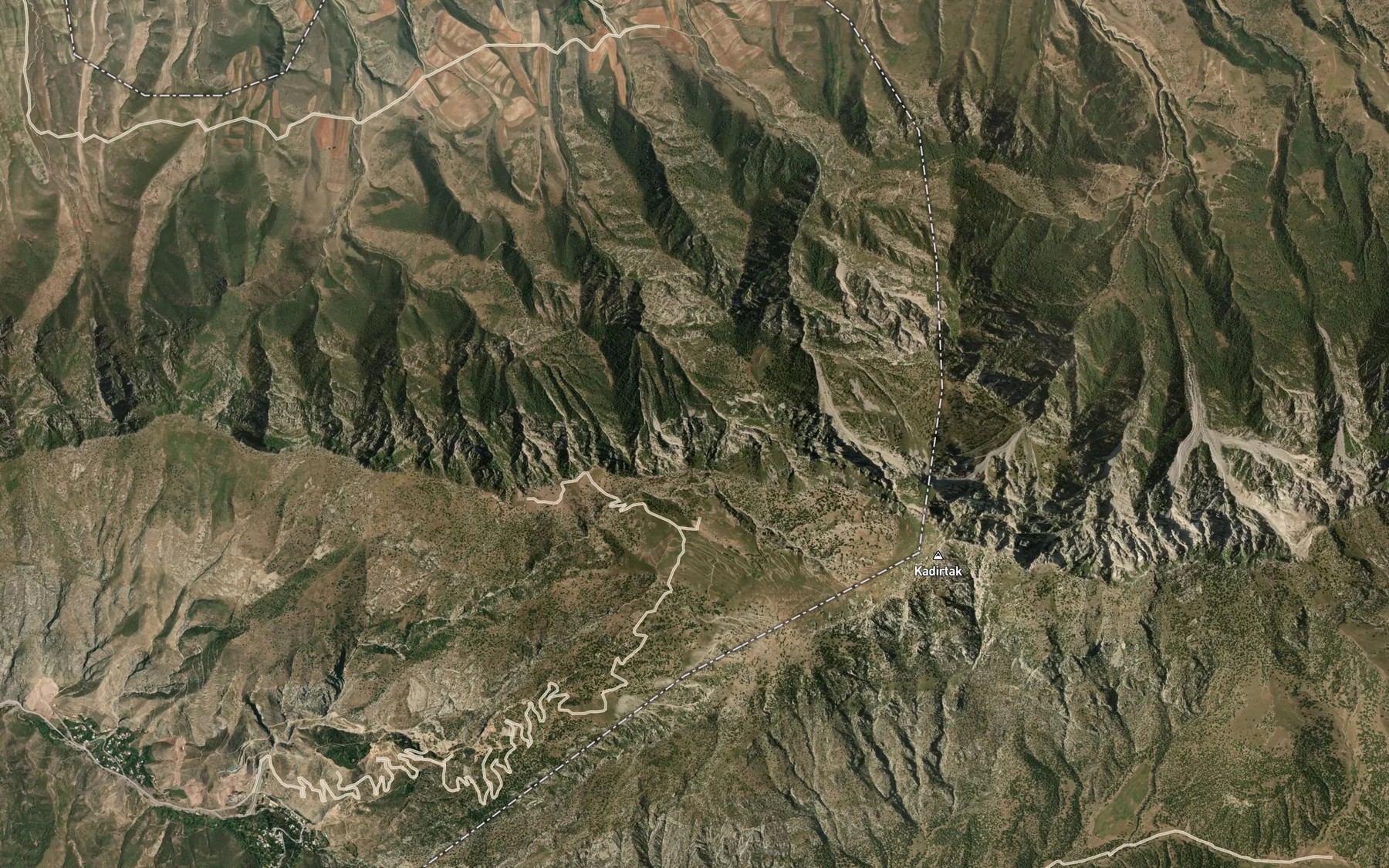 Satellite map of the Rodnik Kara-Bulak