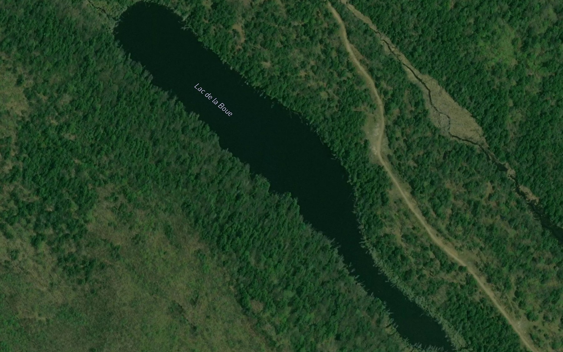 Satellite map of the Lac de la Boue