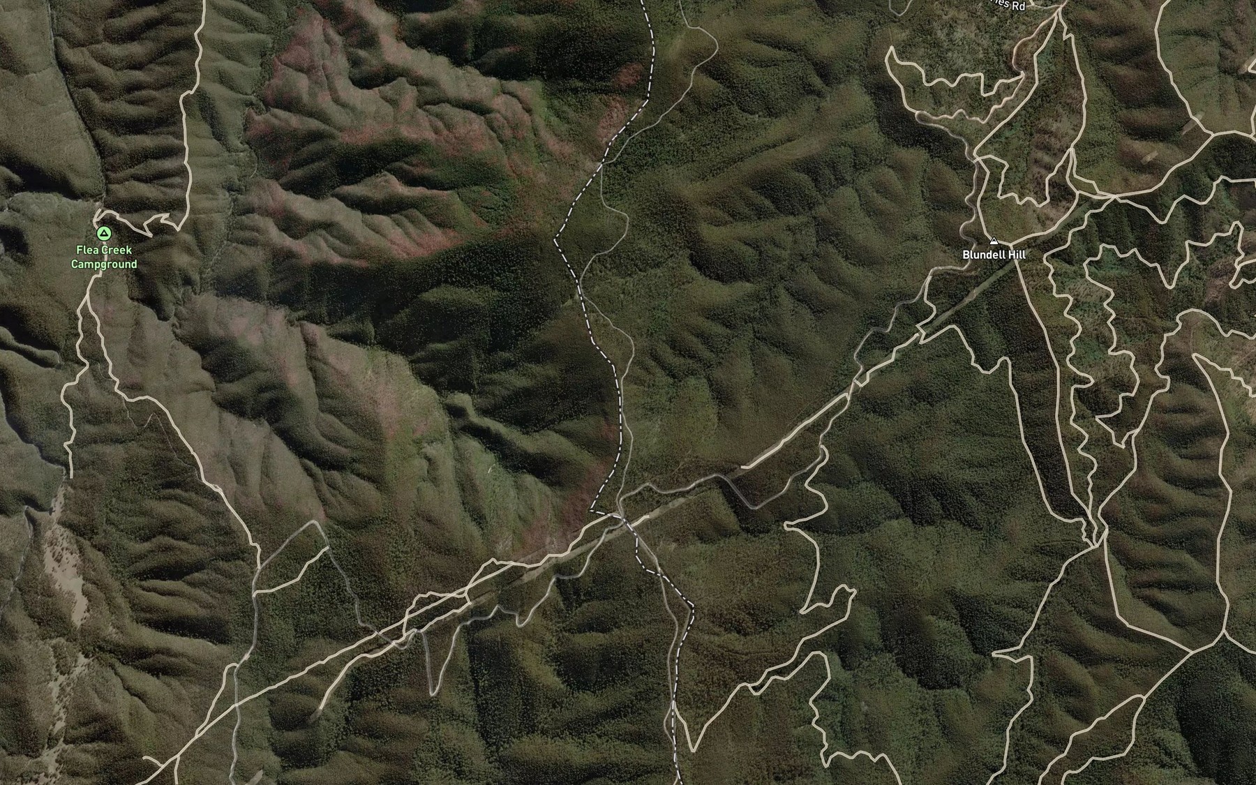 Satellite map of the Lees Springs