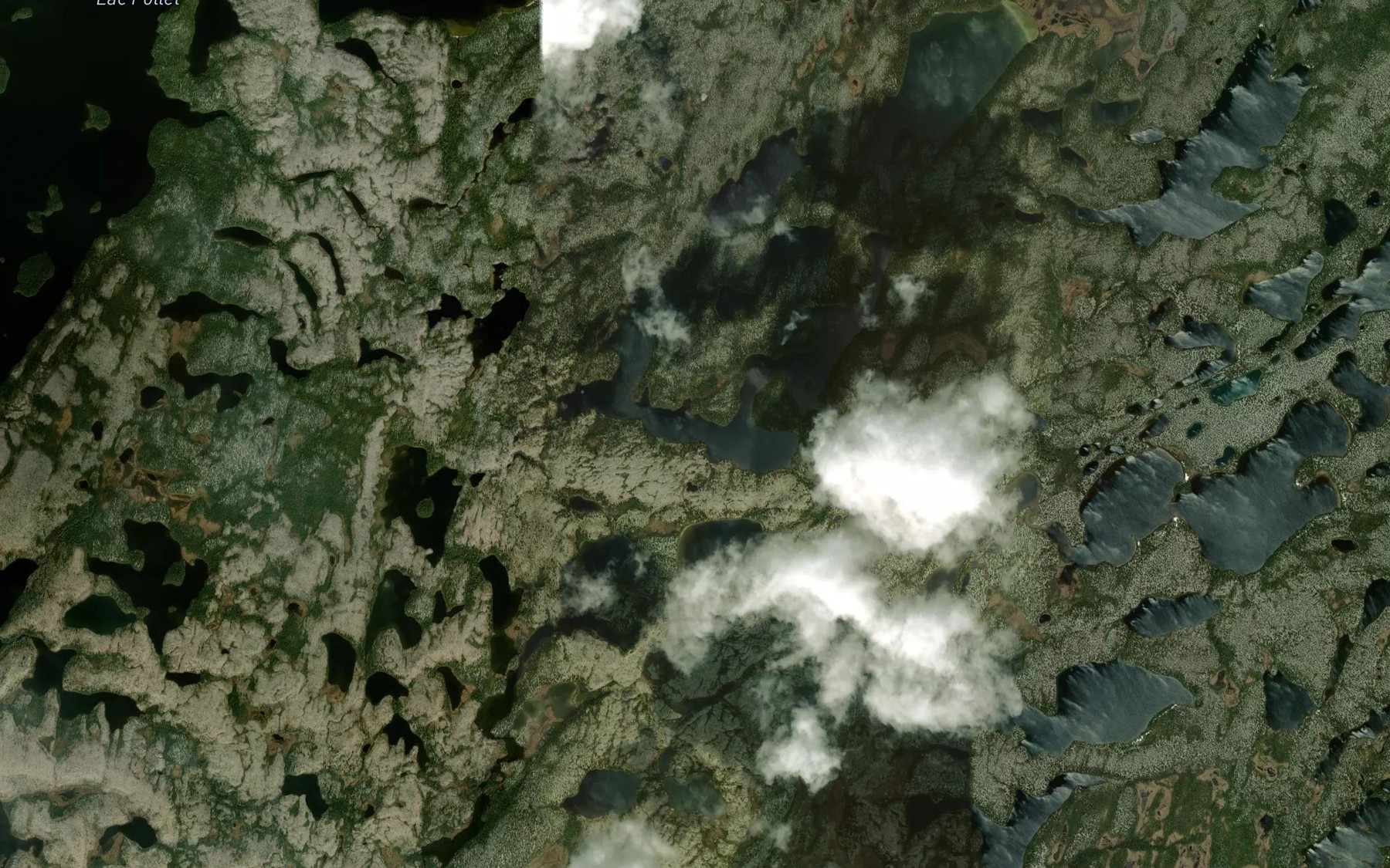 Satellite map of the Lac en U
