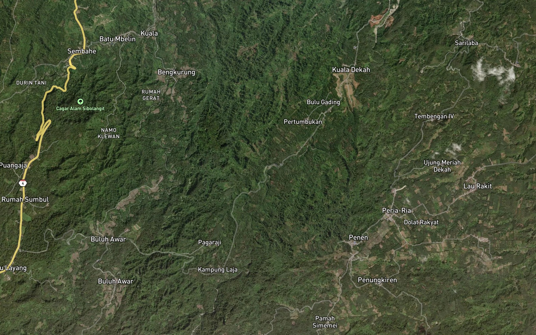 Satellite map of the Sungai Sungsang