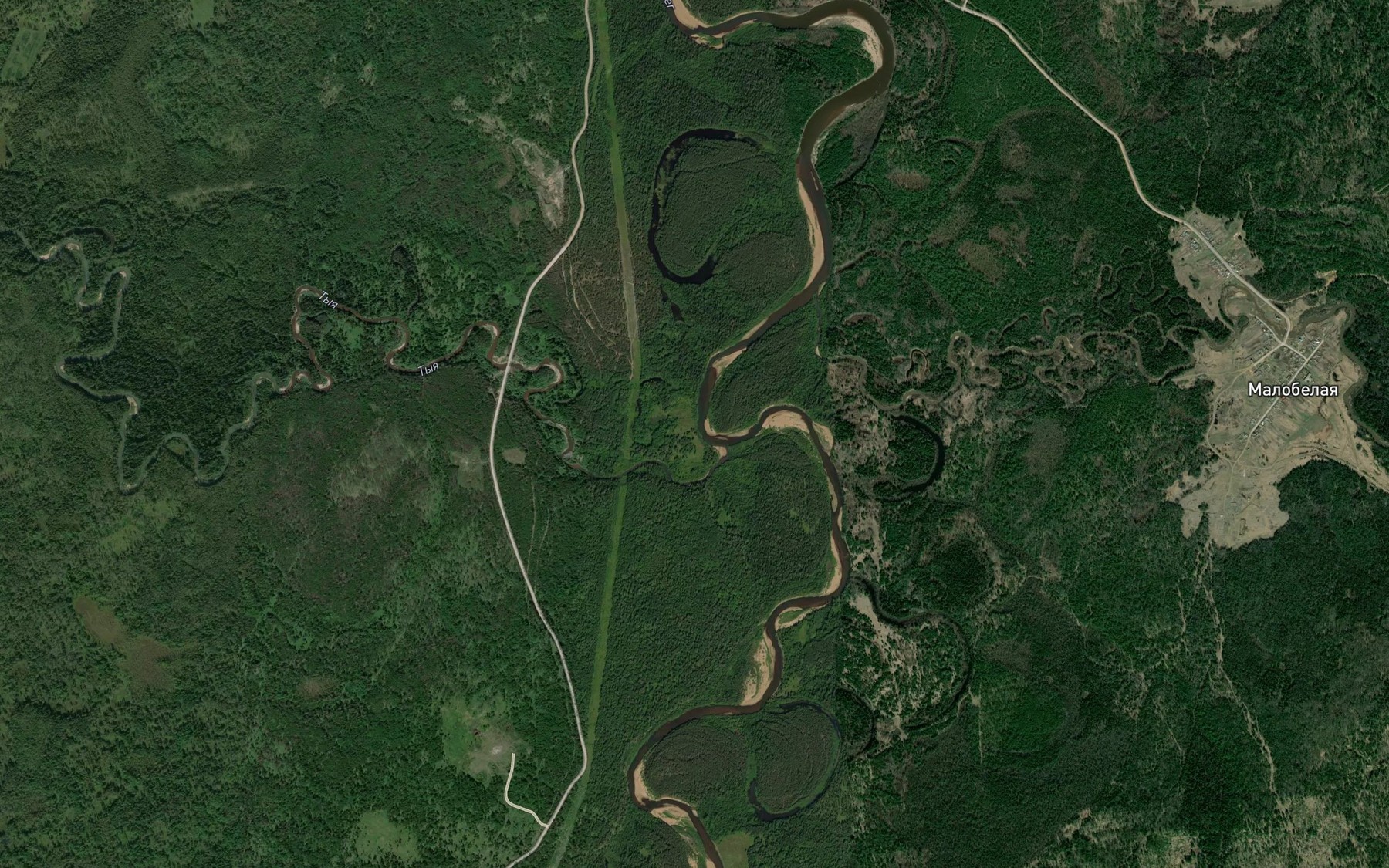 Satellite map of the Malaya Belaya