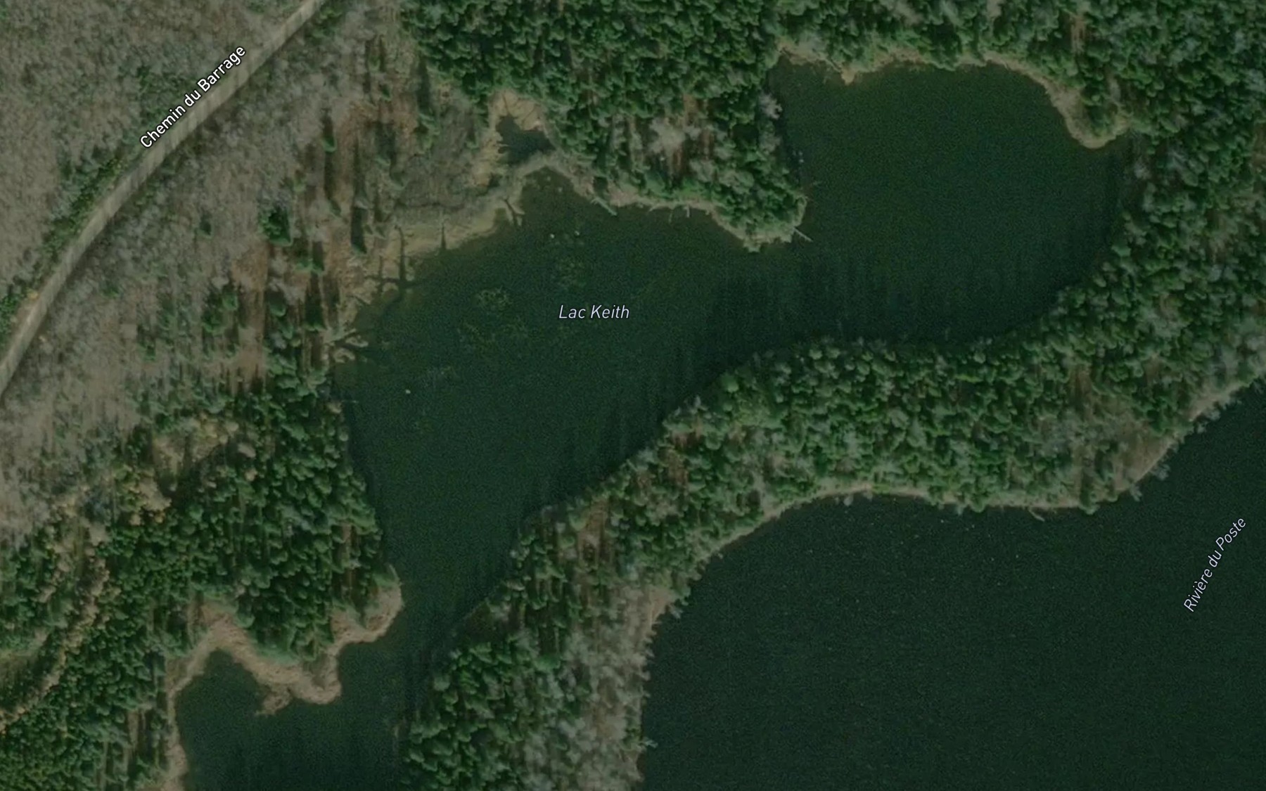 Satellite map of the Lac Keith
