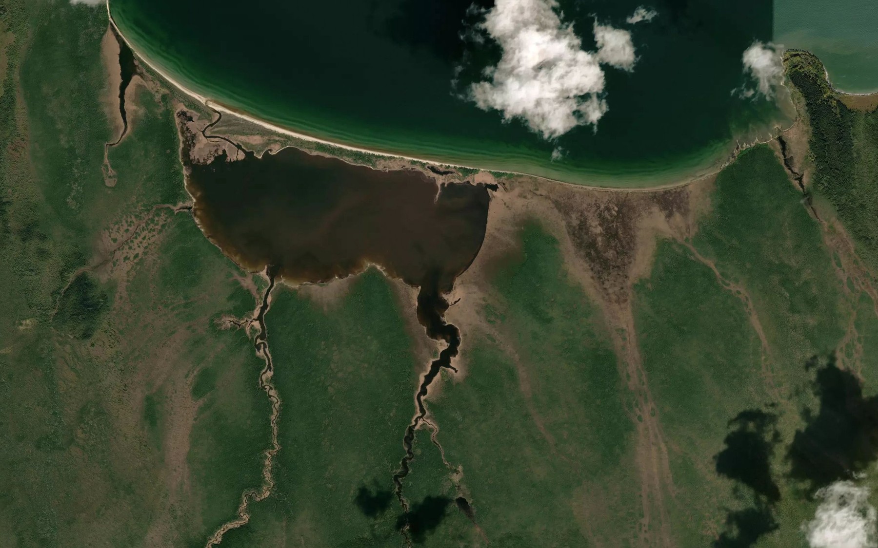 Satellite map of the Saskachaywiak Creek