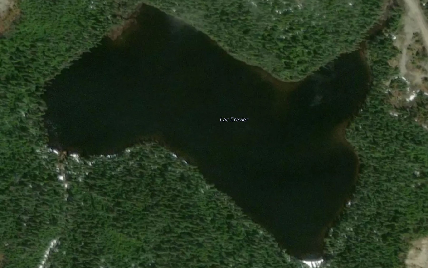 Satellite map of the Lac Crevier