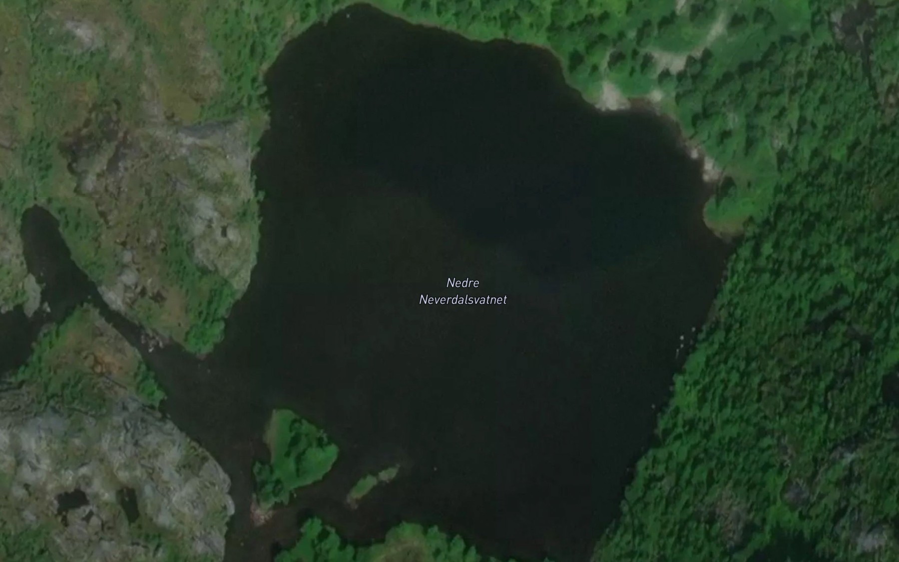Satellite map of the Neverdalsvatnet,nedre