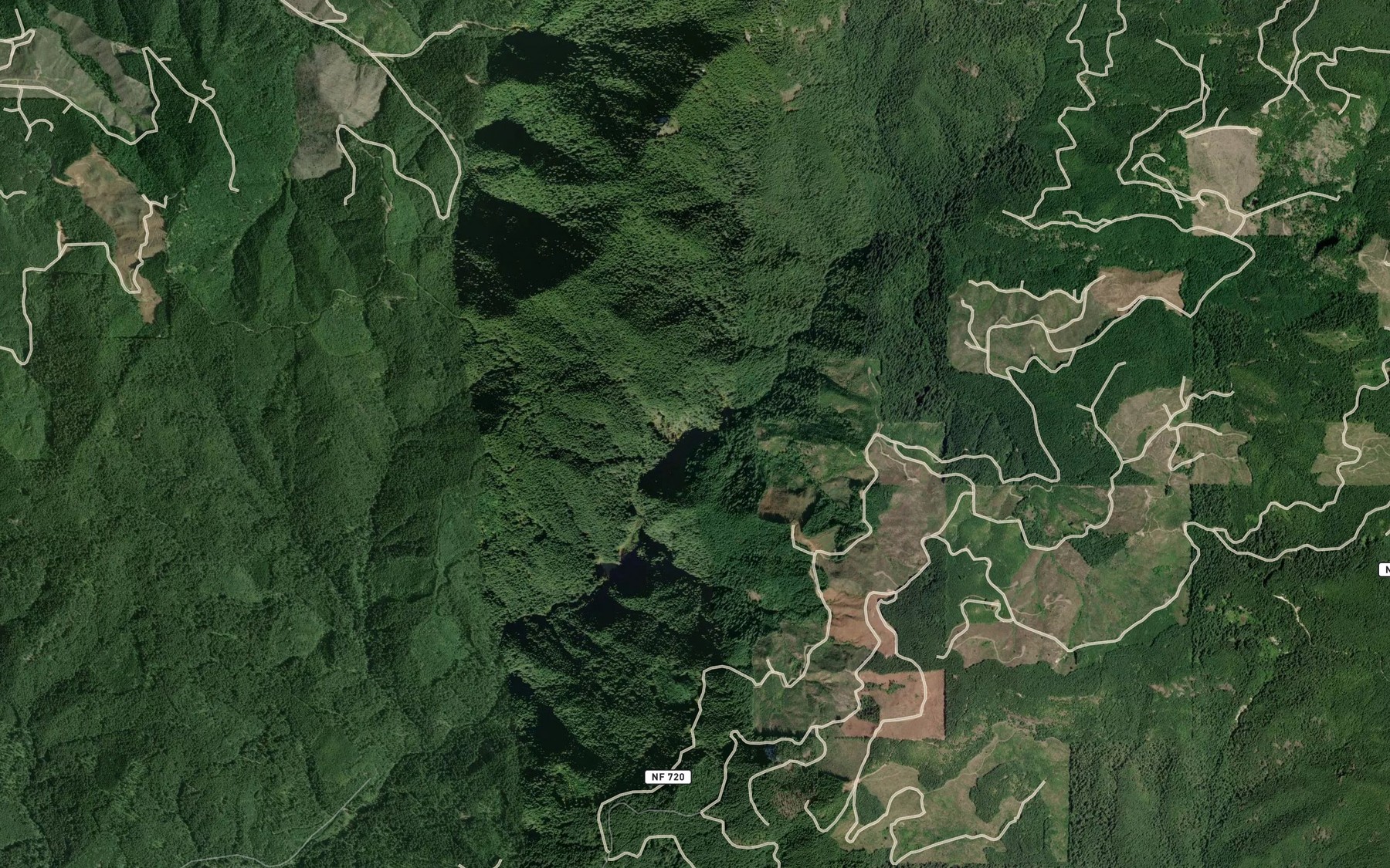 Satellite map of the Husky Creek