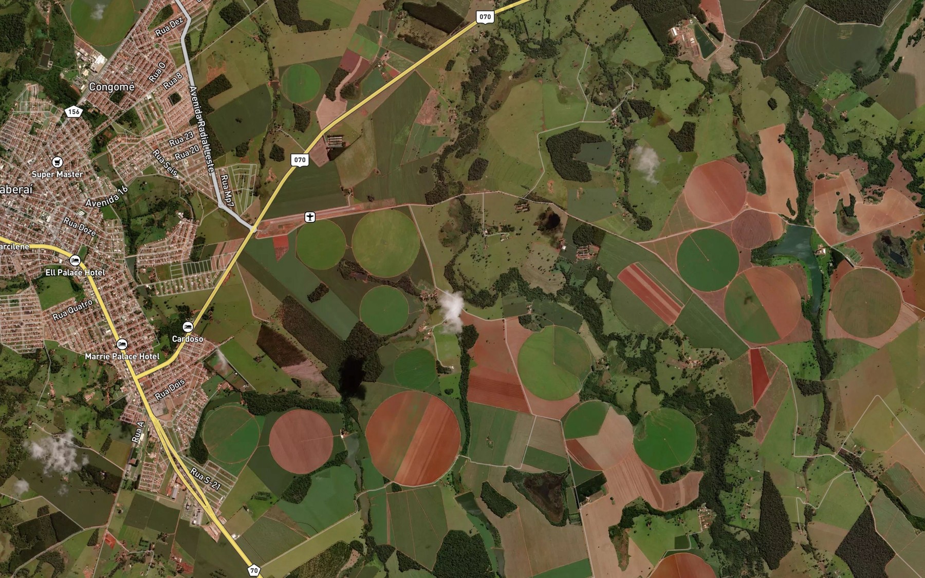 Satellite map of the Corrego Ze Manuel