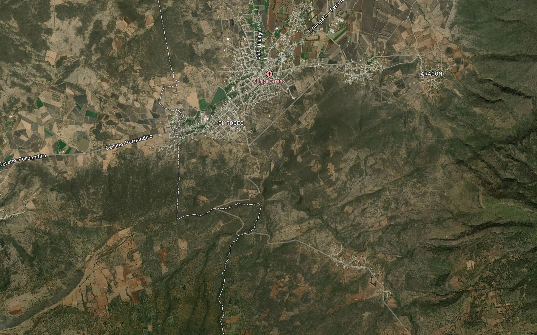Satellite map of the Las Mesas
