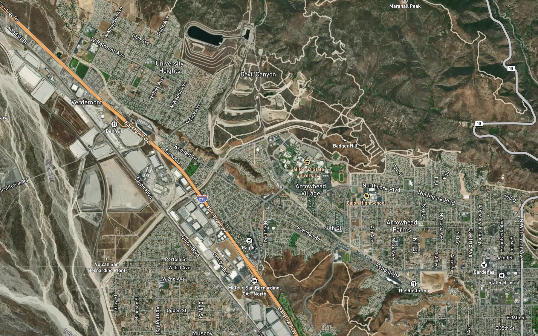 Satellite map of the Wiggins Percolation Basin