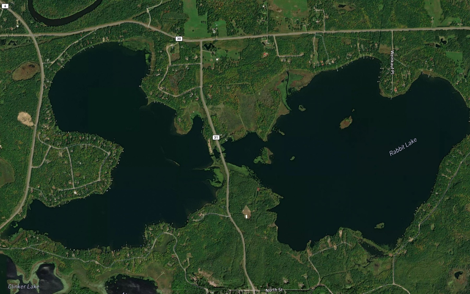 Satellite map of the Rabbit Lake