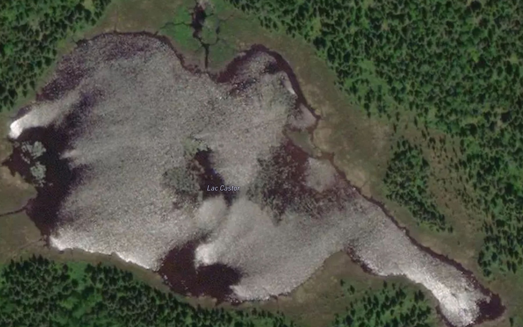 Satellite map of the Lac Castor