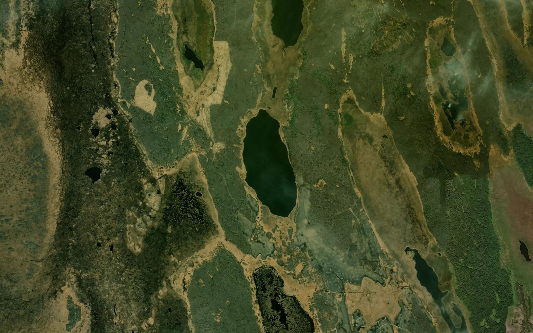 Satellite map of the Skunk Lake
