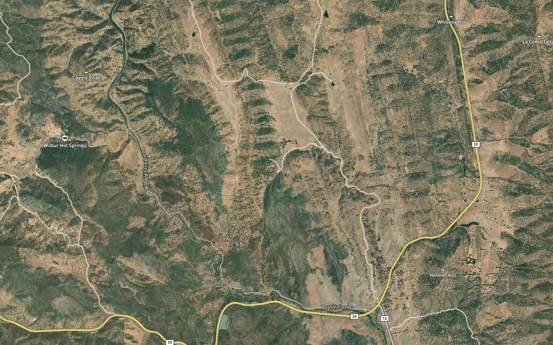 Satellite map of the Hog Spring