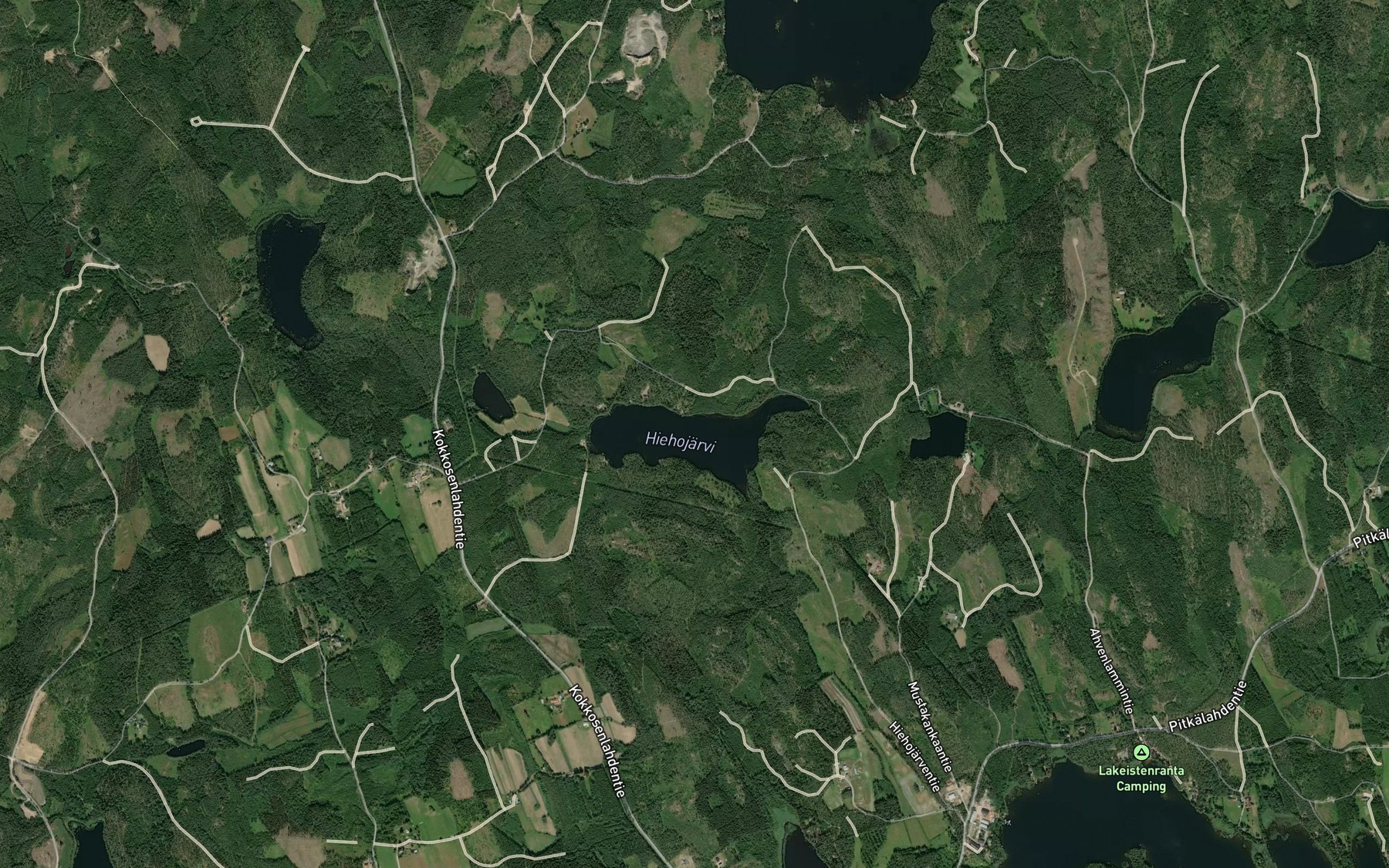 Satellite map of the Hiehojarvi