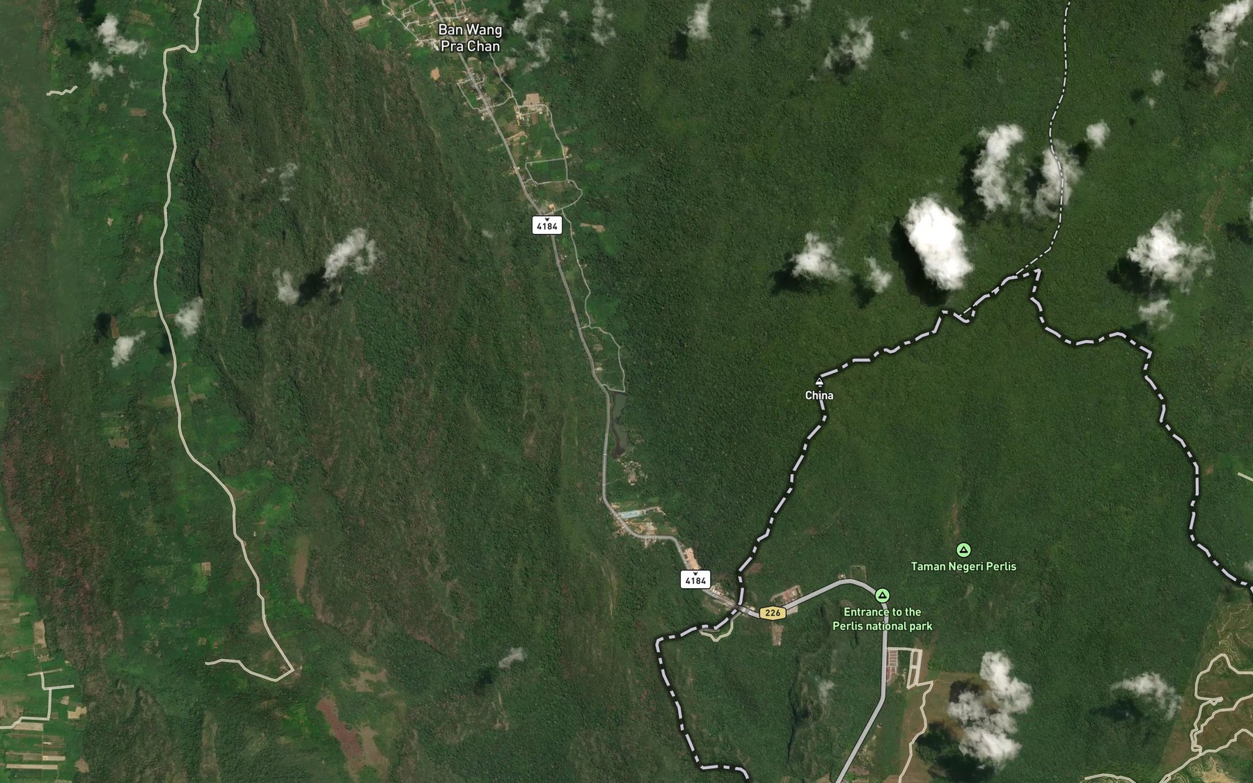 Satellite map of the Khlong Thale Ban