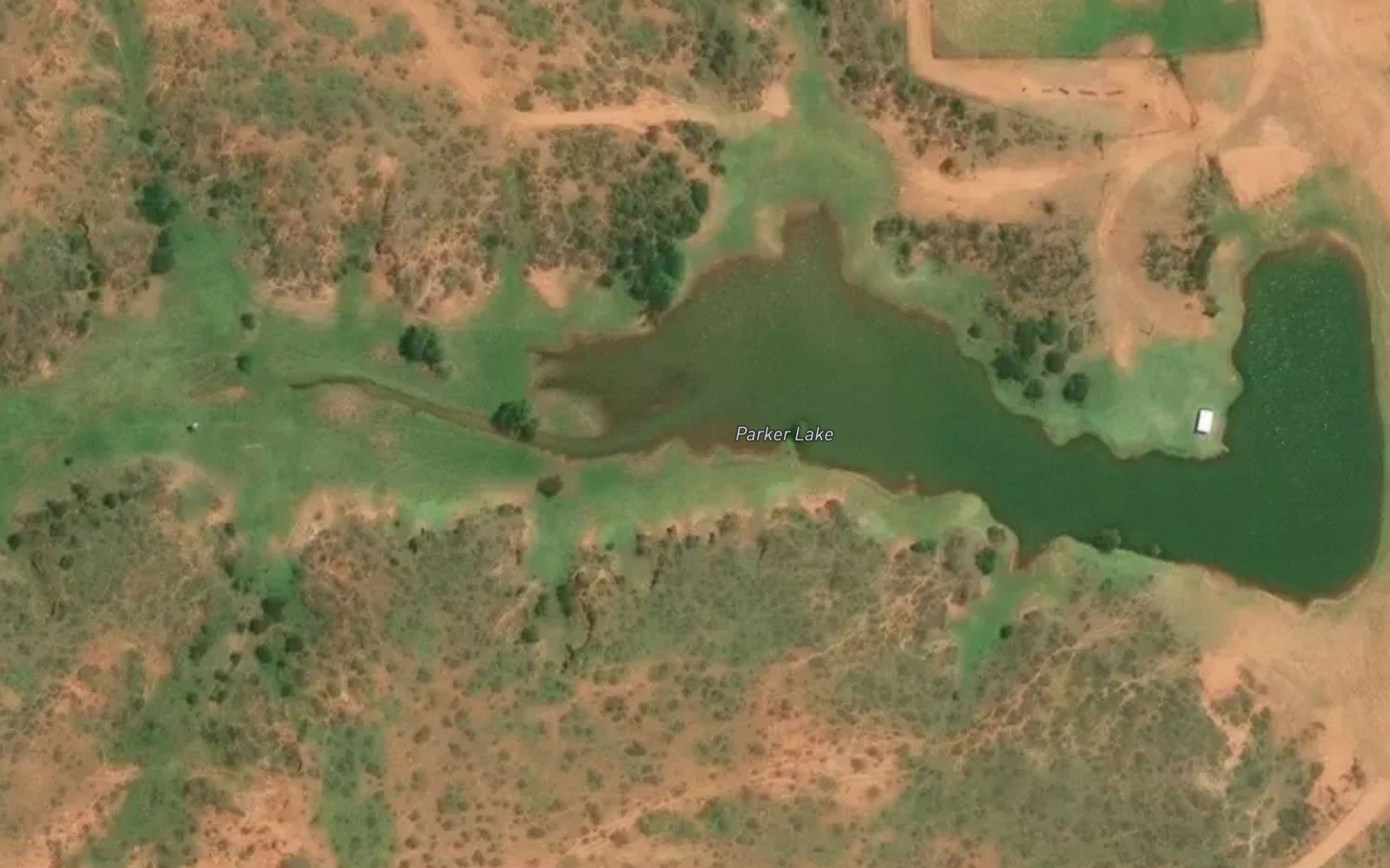 Satellite map of the Parker Lake