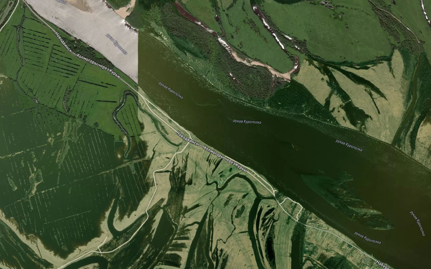 Satellite map of the Protoka Kuropolka