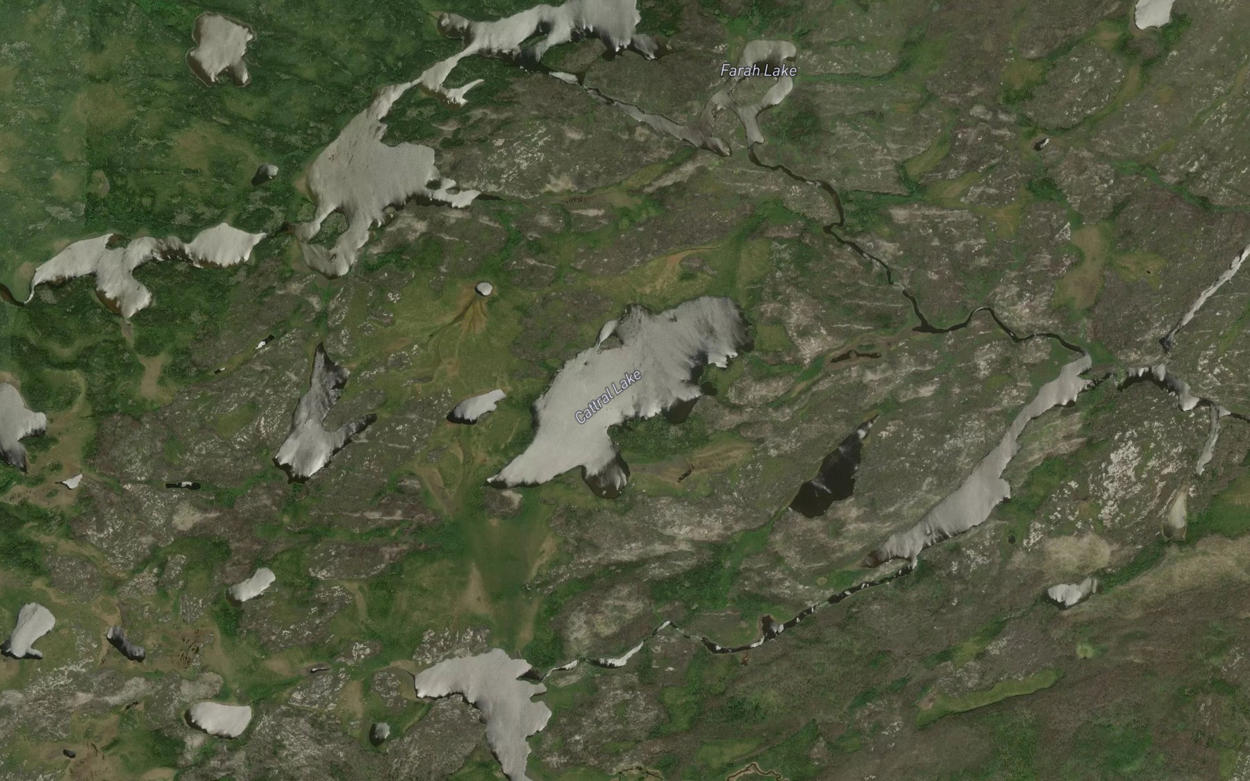 Satellite map of the Cattral Lake