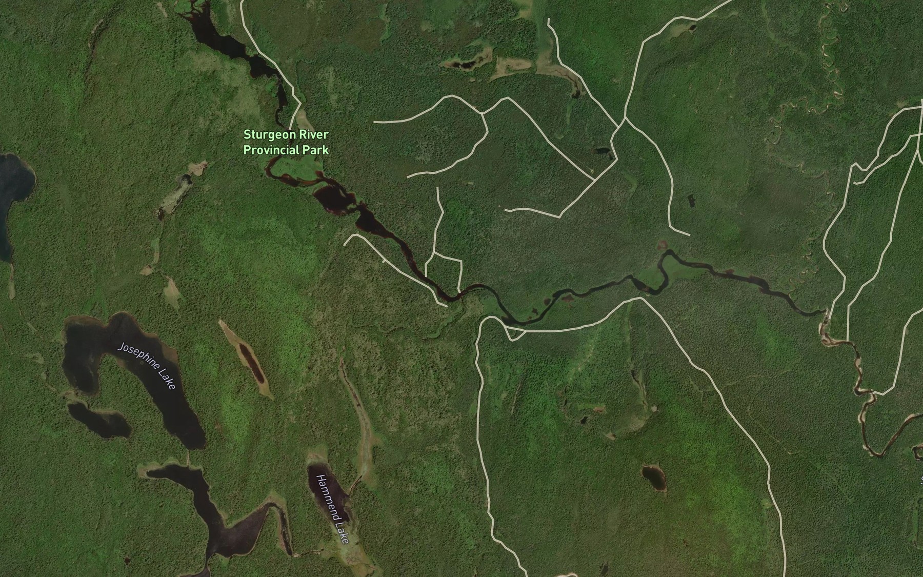 Satellite map of the Halleck Creek