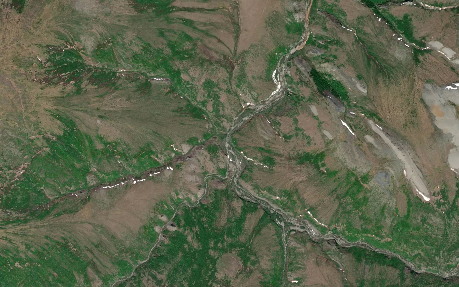 Satellite map of the Dome Creek