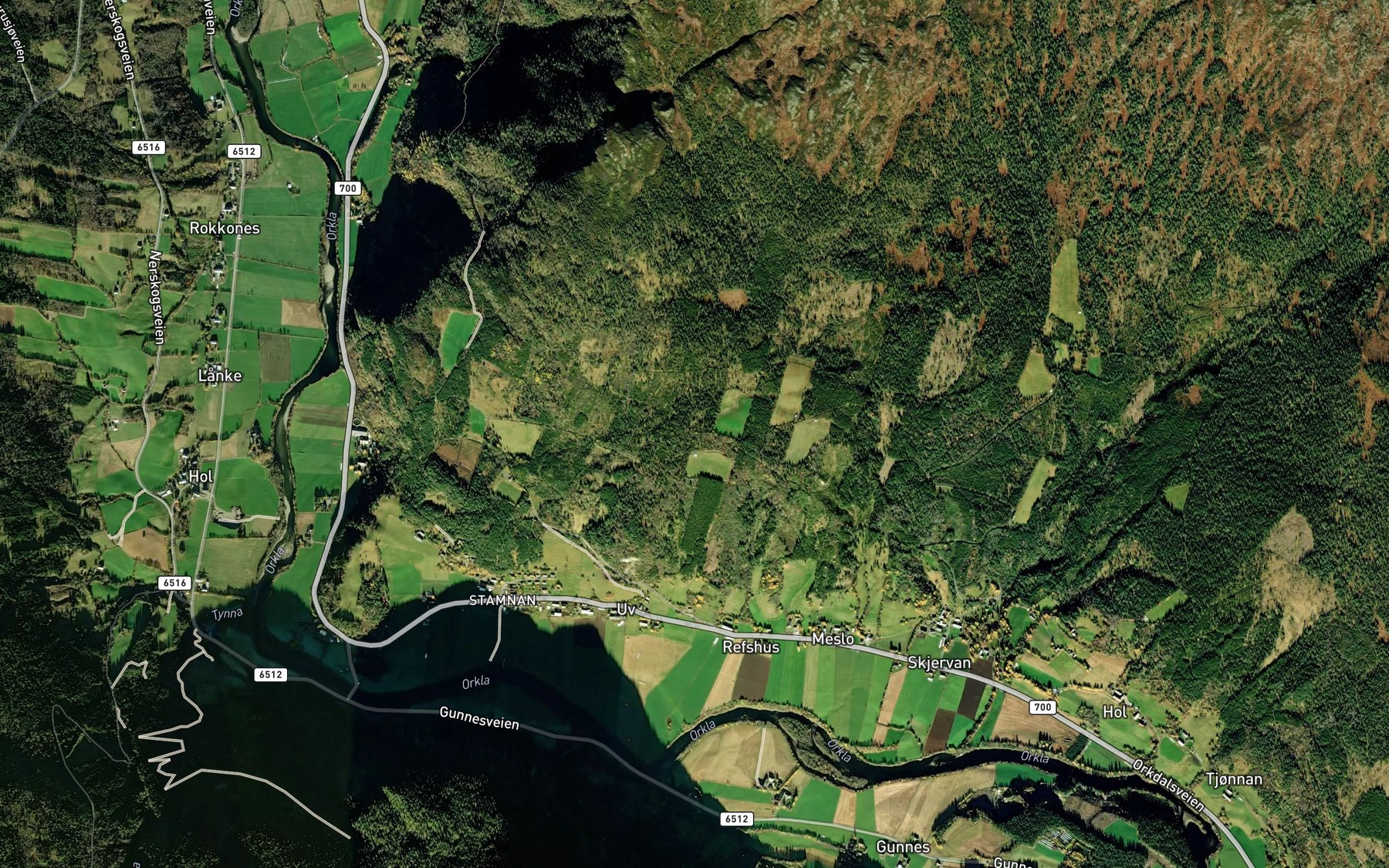 Satellite map of the Gardbekken