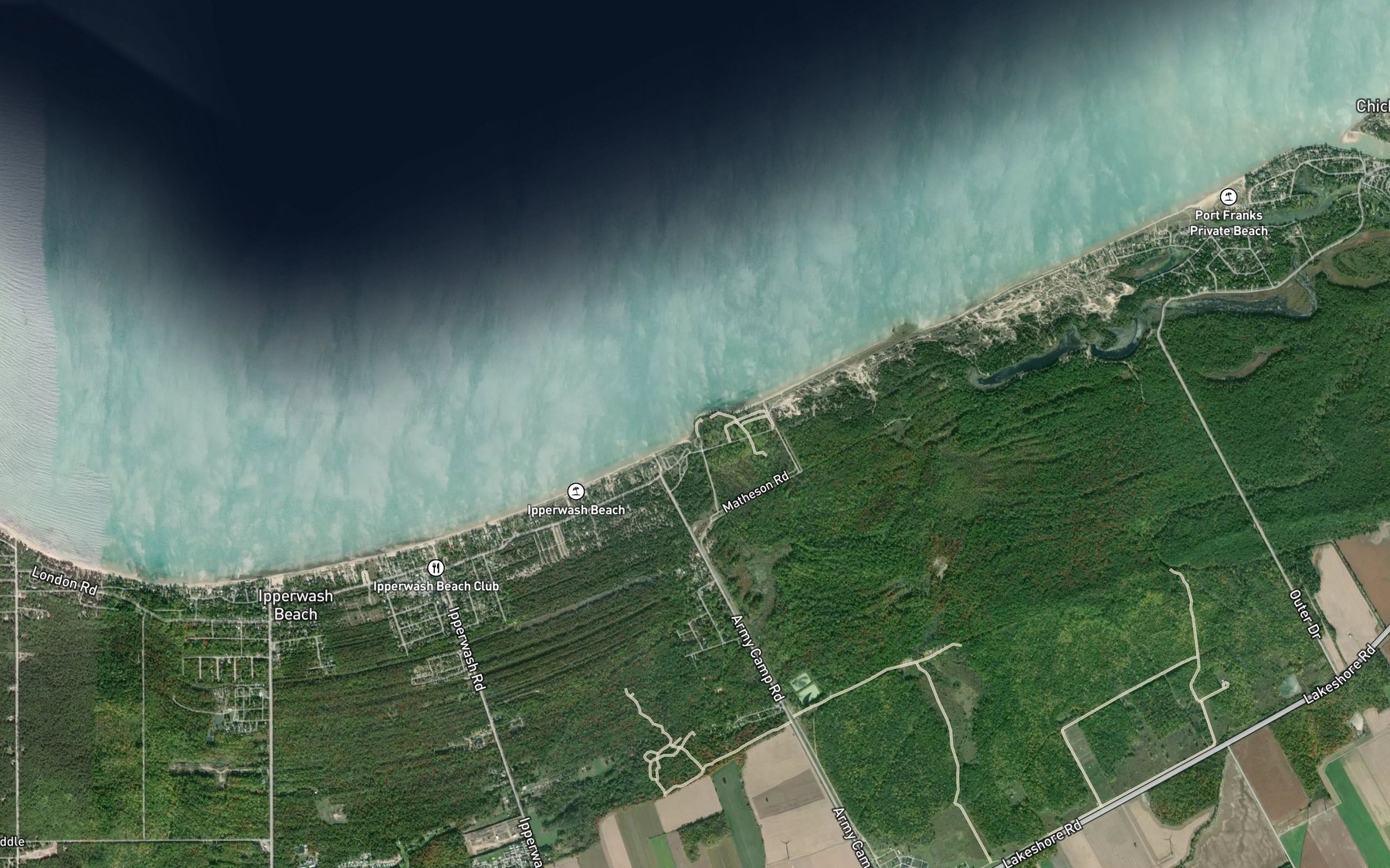 Satellite map of the Duffus Drain