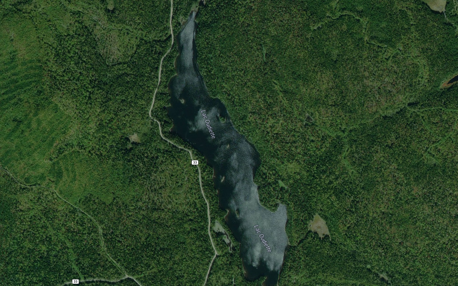 Satellite map of the Lac Oudiette