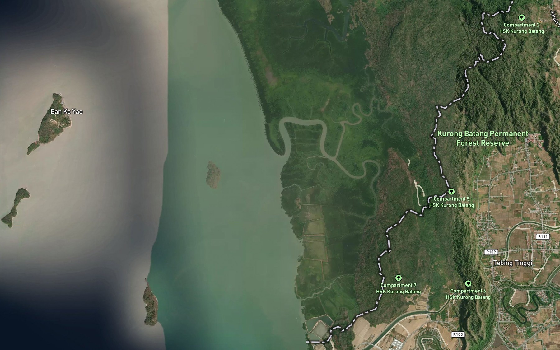 Satellite map of the Khlong Ti Boi