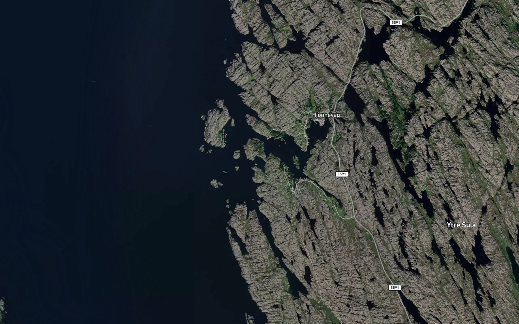 Satellite map of the Ytre  Fjaerevika