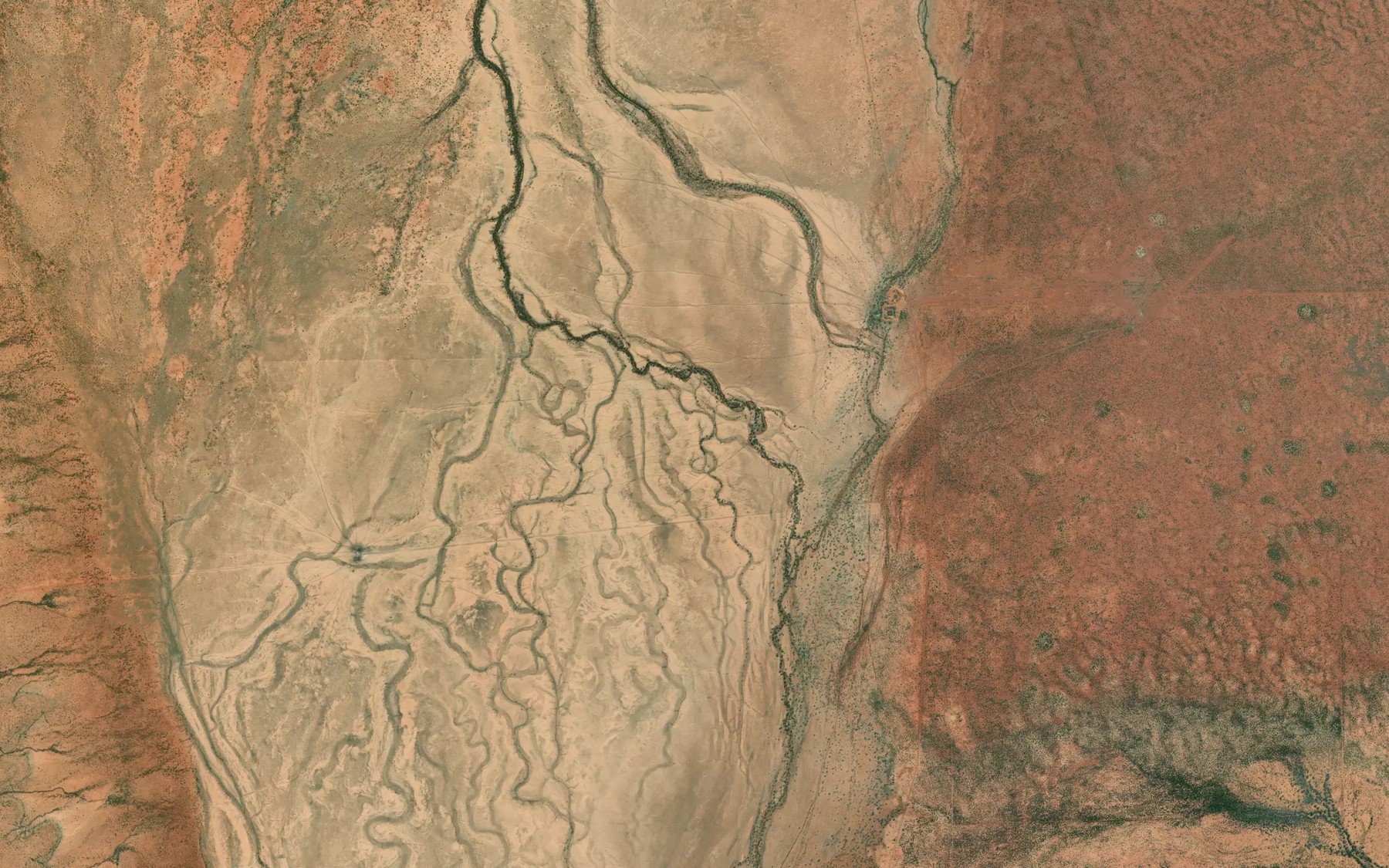 Satellite map of the Charalia Creek