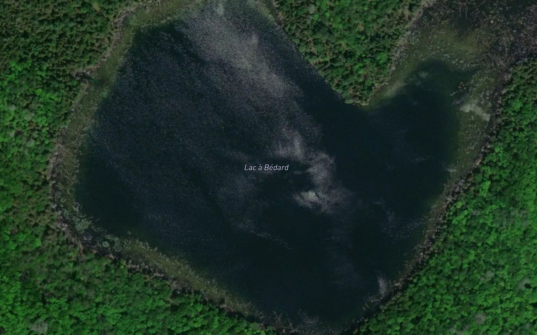 Satellite map of the Lac a Bedard
