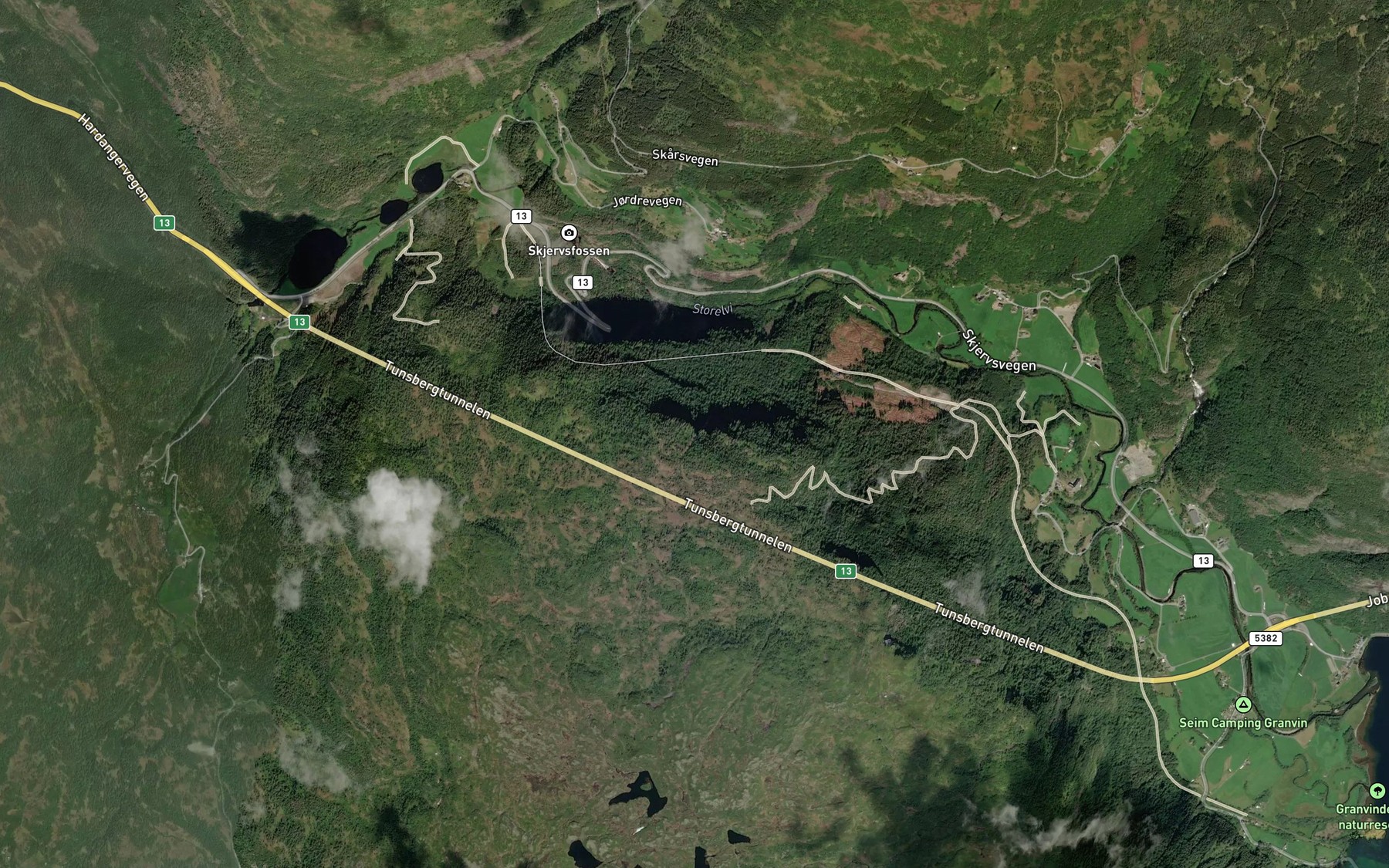 Satellite map of the Oyktarani