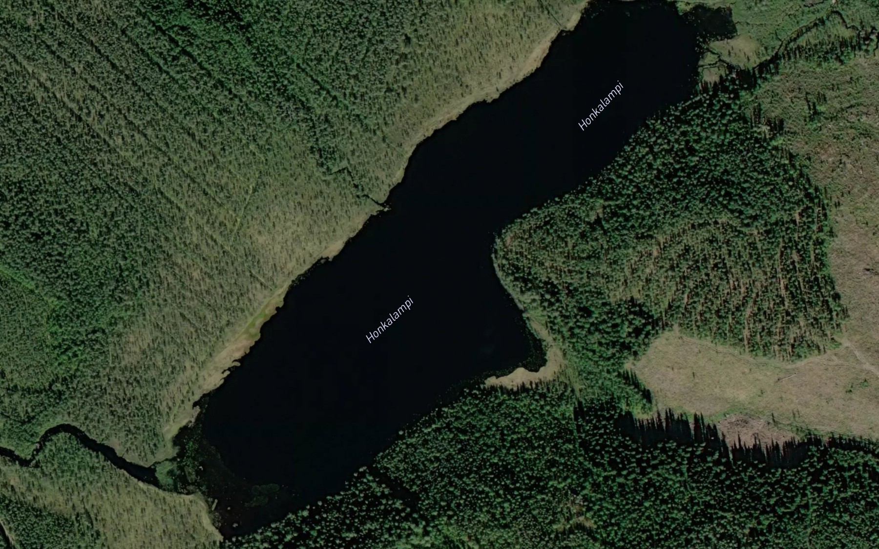 Satellite map of the Honkalampi
