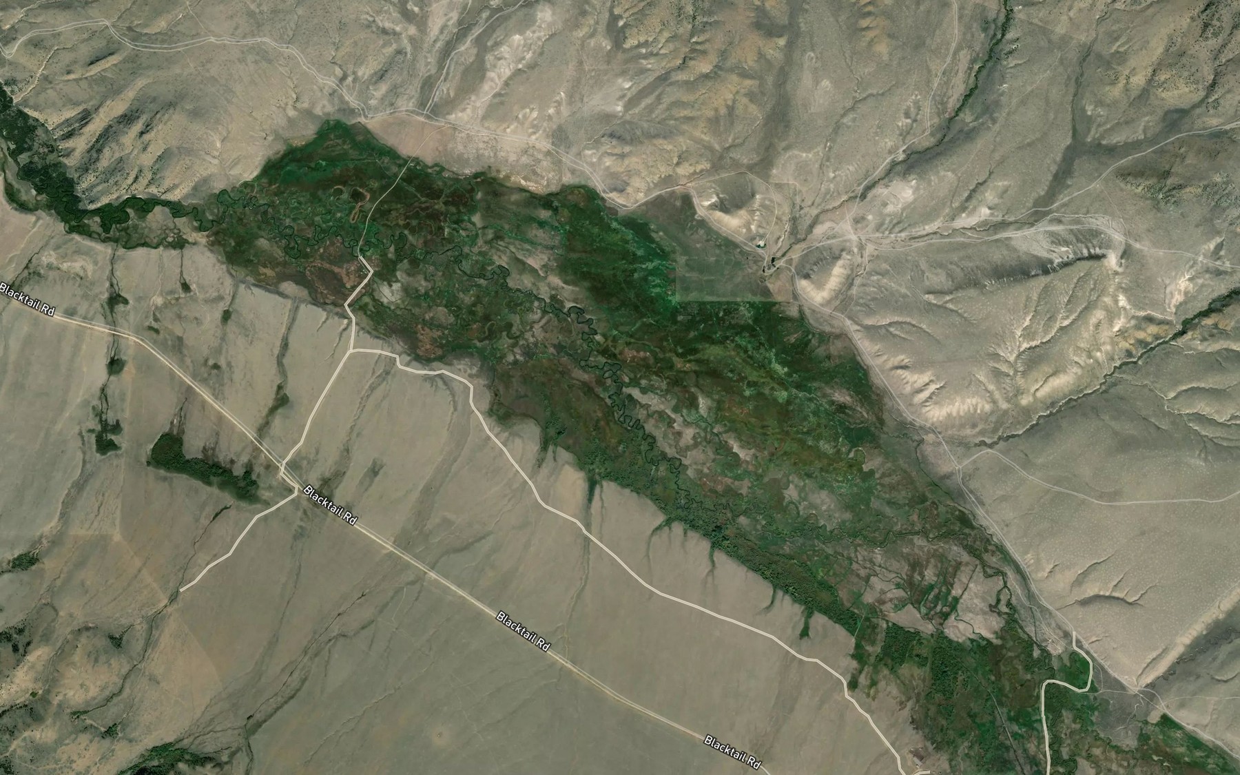Satellite map of the Moose Creek