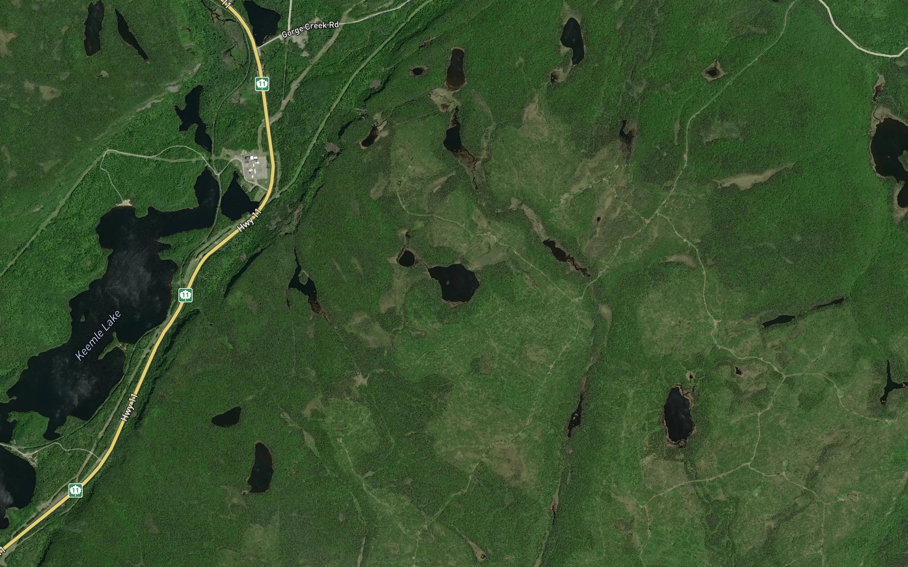 Satellite map of the Hetton Lake