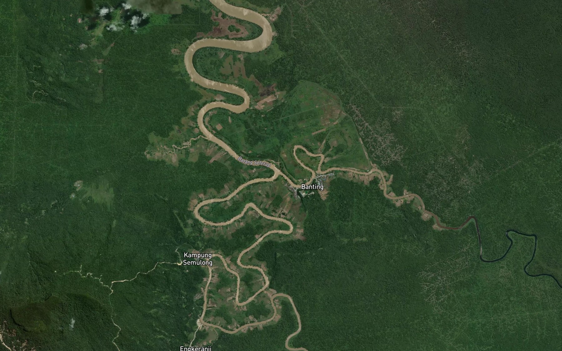 Satellite map of the Batang Klauh
