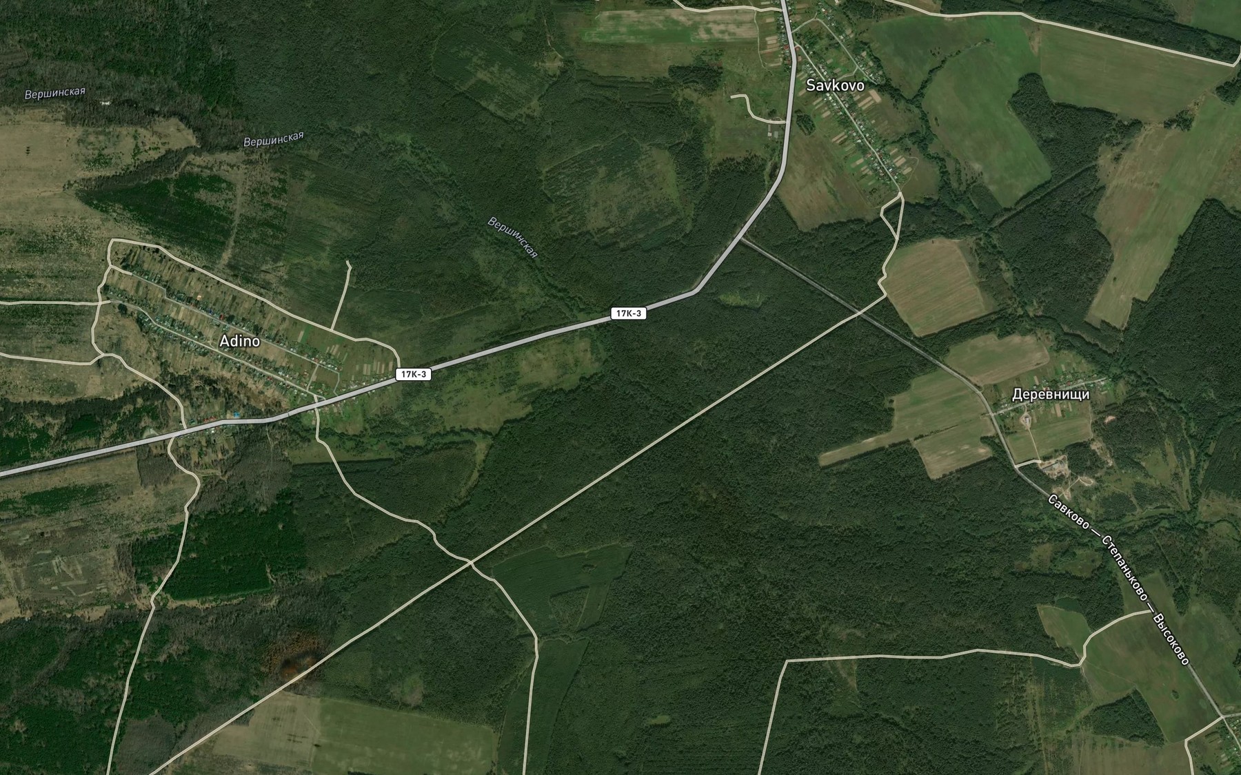 Satellite map of the Chasovinskaya