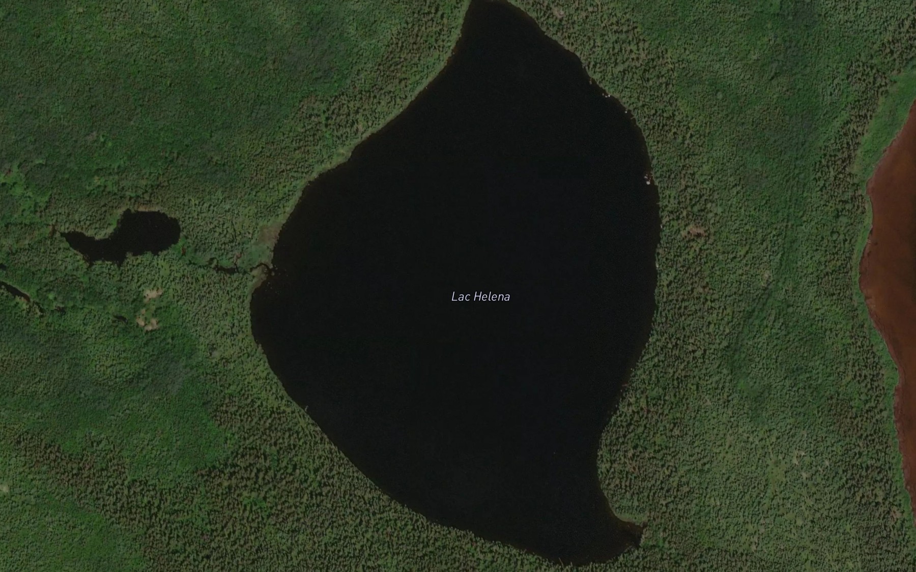 Satellite map of the Lac Helena