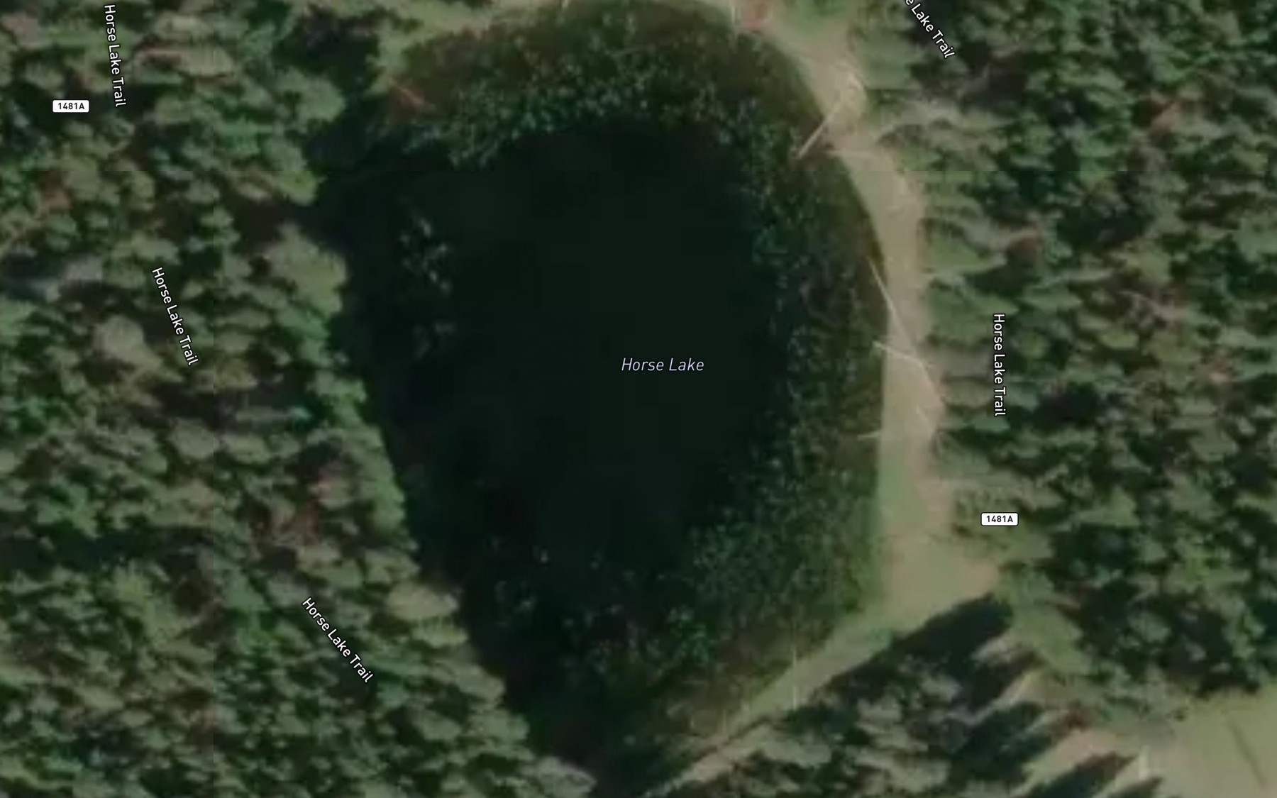 Satellite map of the Horse Lake