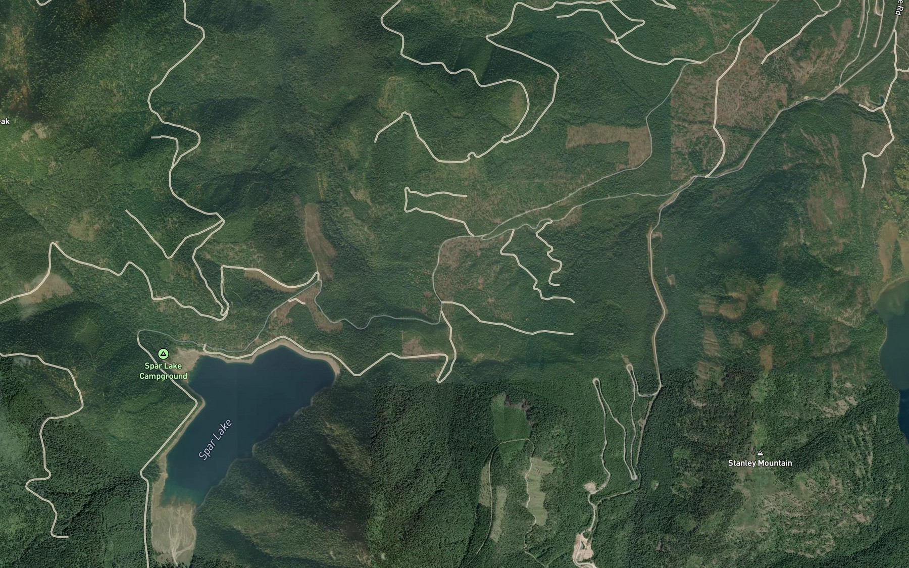 Satellite map of the Twilight Creek