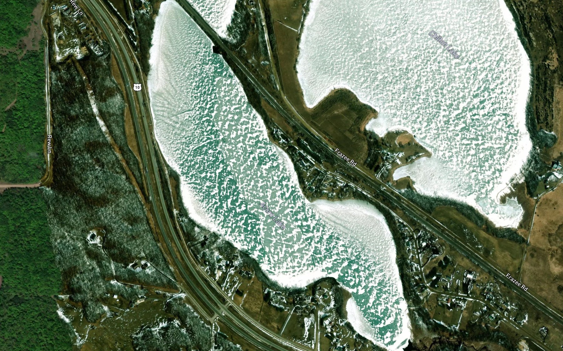 Satellite map of the Acorn Lake