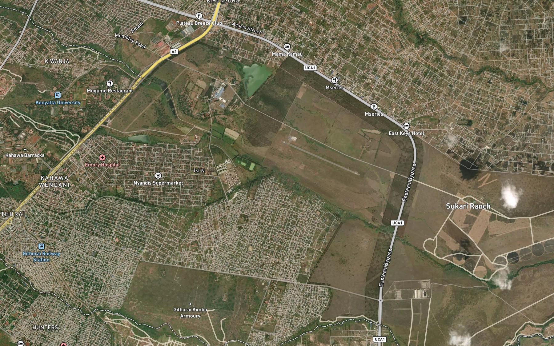 Satellite map of the Kiu