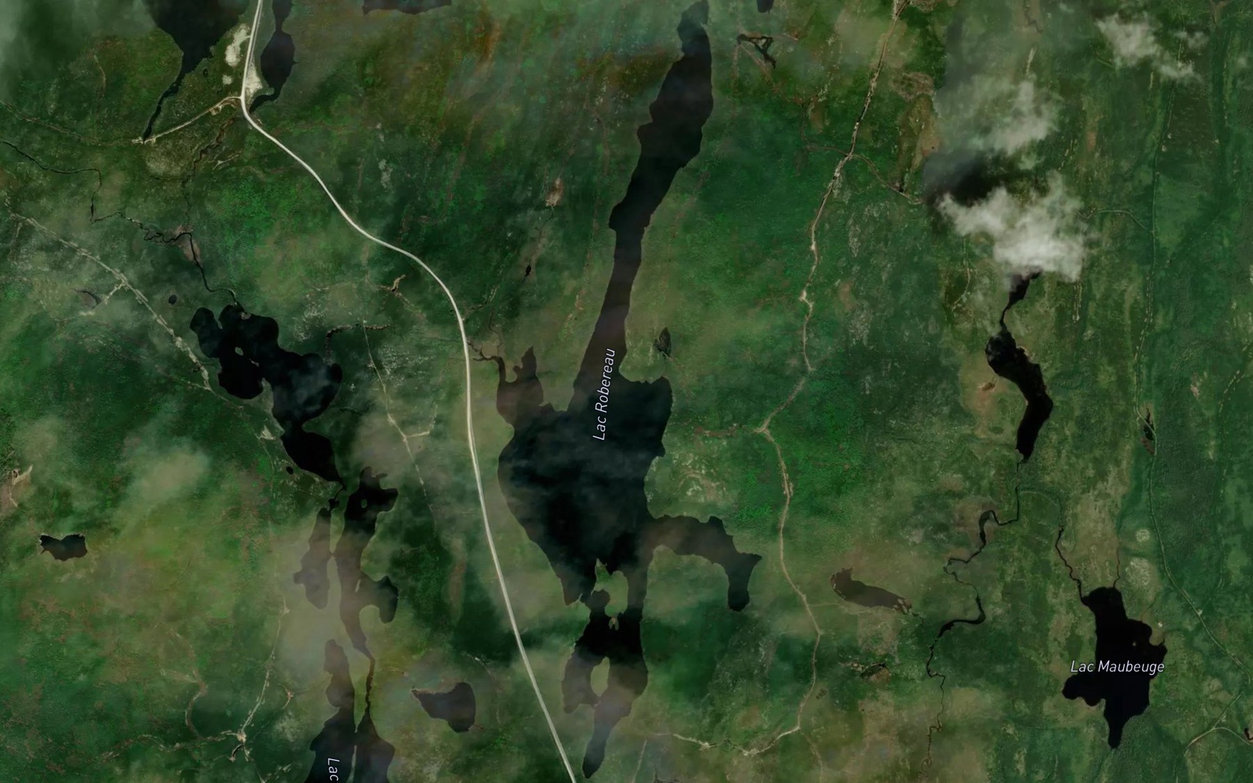 Satellite map of the Lac Robereau